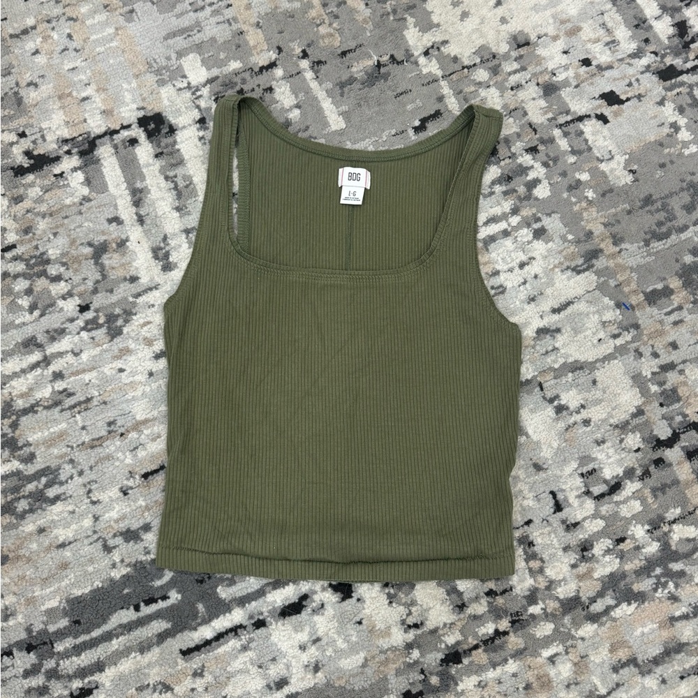 Urban Outfitters Women's Green and Khaki Vest - Picture 1 of 3